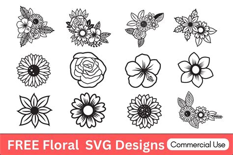 Download Flower Embellishment Outline SVG File - SVG Design Cricut SVG Free PSD Mockups