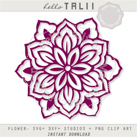 Download Flower Embellishment Outline SVG File - SVG Design Silhouette DXF Files