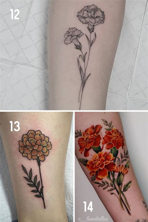 Flower For October Tattoo