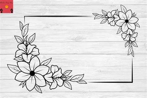 64+ Flower Frame SVG, Heart Shape Flower Frame SVG, Flower Frame SVG, Floral Frame SVG. Circle Flower Frame SVG Dainty Love