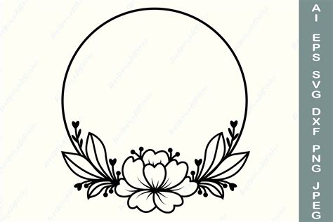 Unleash Your Creativity with Free Flower Frame Svg Designs for your Next Project!