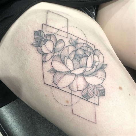 Flower Geometric Tattoo