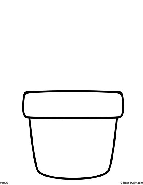 Flower In A Pot Coloring Page