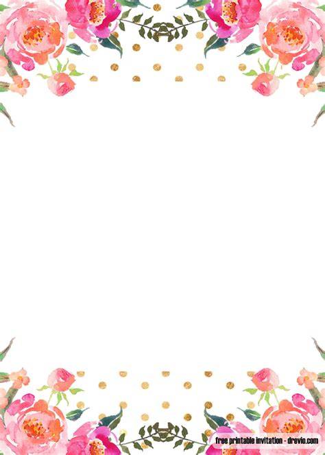 Flower Invite Template