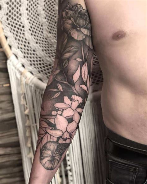 Flower Male Tattoo