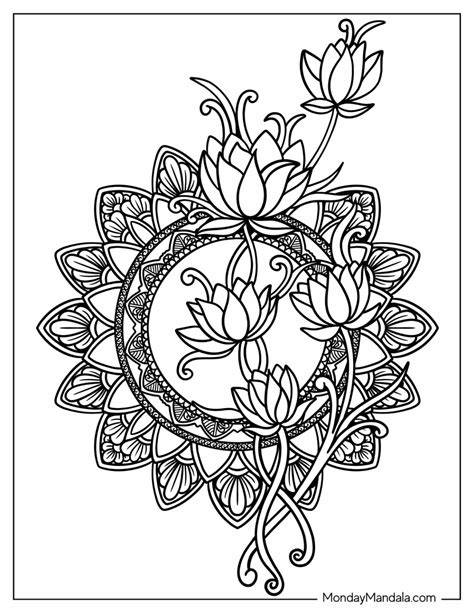 Flower Mandala Coloring Pages