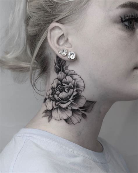Flower Neck Tattoo