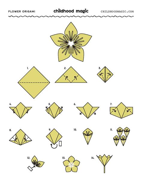 Flower Origami Template