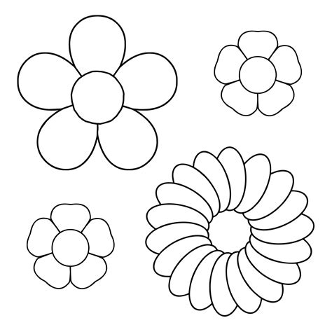 Flower Outlines Printable