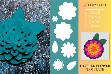 Download Flower Paper Cut out Cut Files