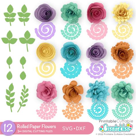 Download Flower Paper Cut out Files for Cricut