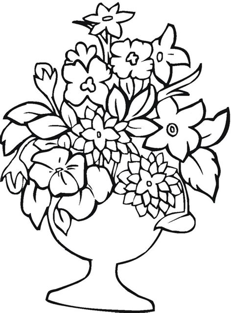 Flower Pictures To Color Printable