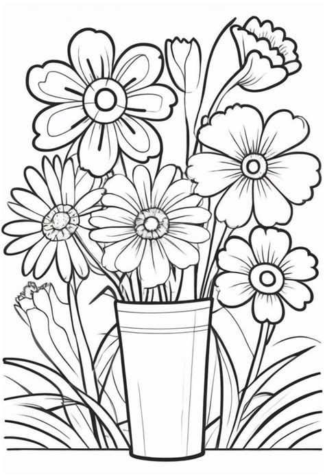 Flower Pictures to Color