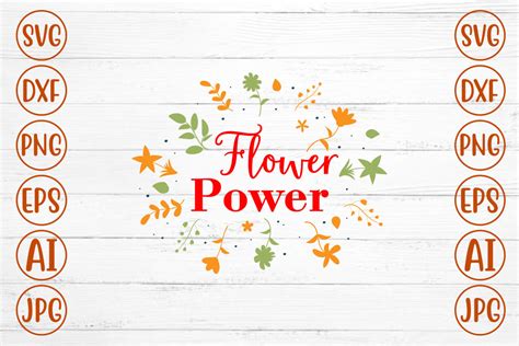 Download Flower Power SVG File - SVG Design Creativefabrica DXF Files