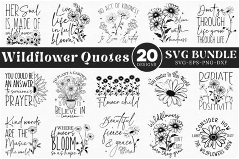 Download Flower Quotes Bundle Commercial Use For Crafts