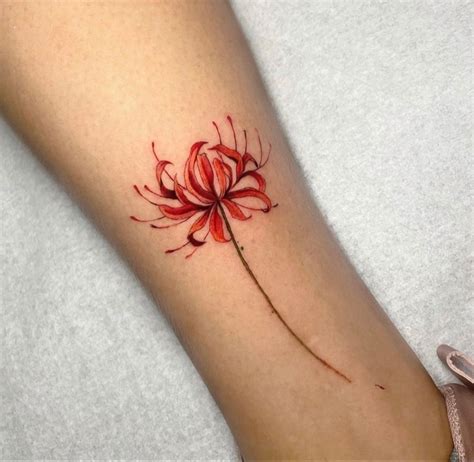 Flower Red Tattoo