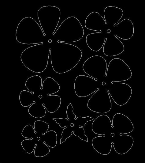 Download Flower Shapes and Templates DXF Files
