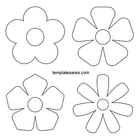 Download Flower Shapes and Templates For Crafts