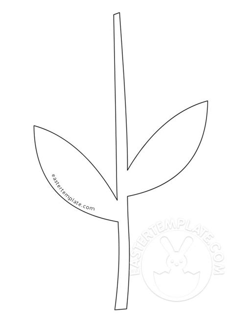 Flower Stem And Leaf Template