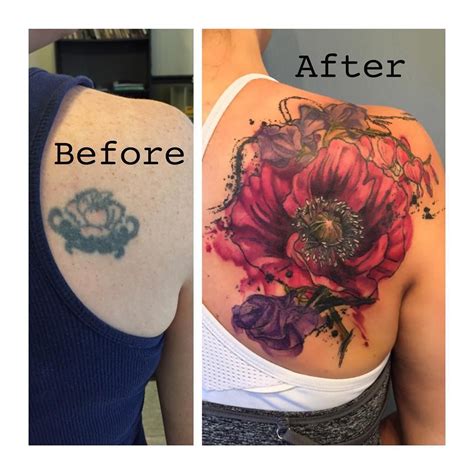 Flower coverup Purple rose tattoos, Cover up tattoos