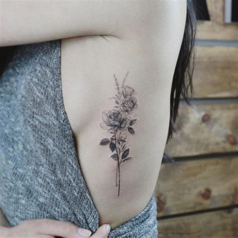 Flower Tattoo On The Side