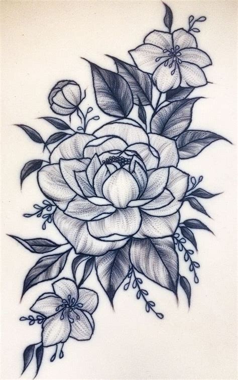 Flower Tattoo Sketch