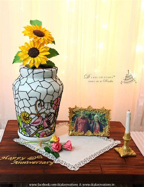 Flower Vase Cake Designs