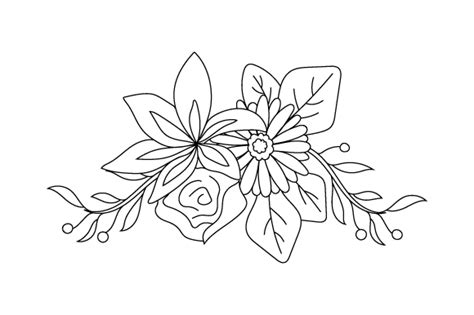 Download Flowers - Coloring Book Design SVG File - SVG Design Creativefabrica For Crafts