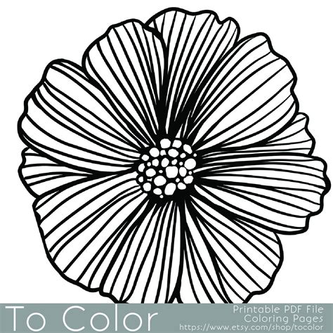 Download Flowers - Coloring Book Design SVG File - SVG Design for Cricut Machine