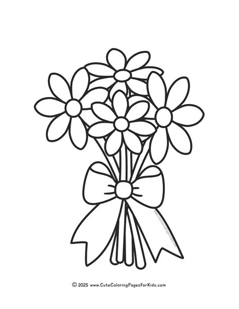 Flowers Coloring Pages Easy