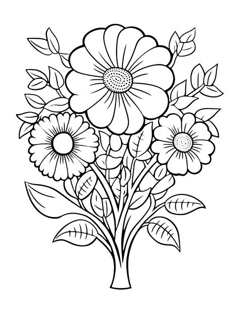 Flowers Coloring Pages Free