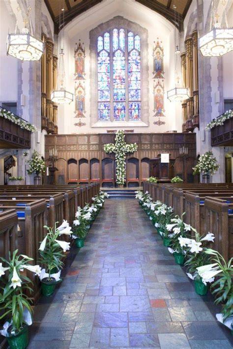 Flowers For Easter In Church