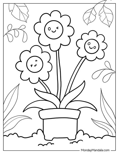 Flowers Free Coloring Pages
