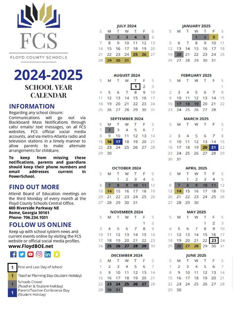 Floyd County Calendar