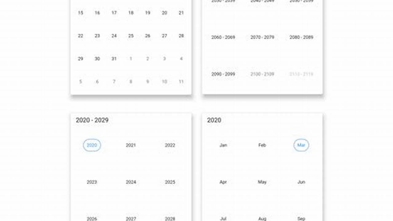 Flutter Calendar Picker