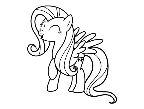 Fluttershy Coloring Pages