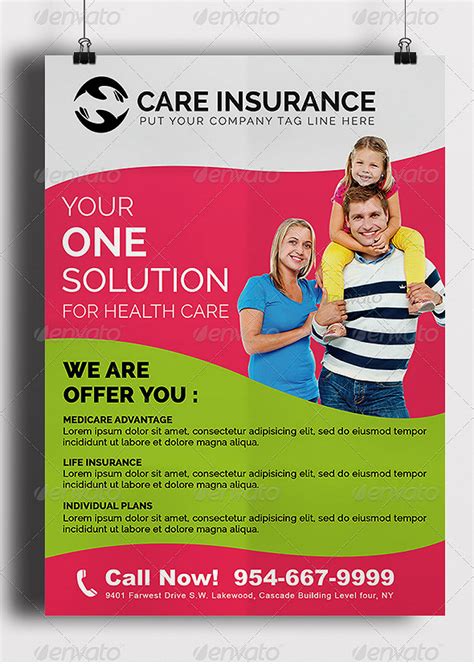 Insurance Agency Flyer Design Template in PSD, Word, Publisher