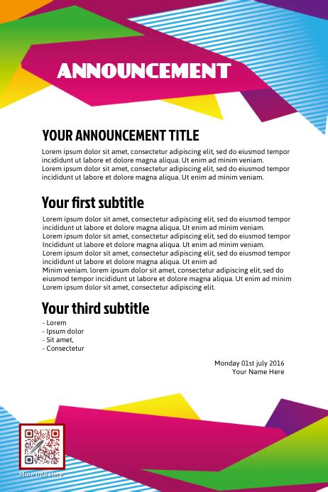 Events Announcement Template PosterMyWall