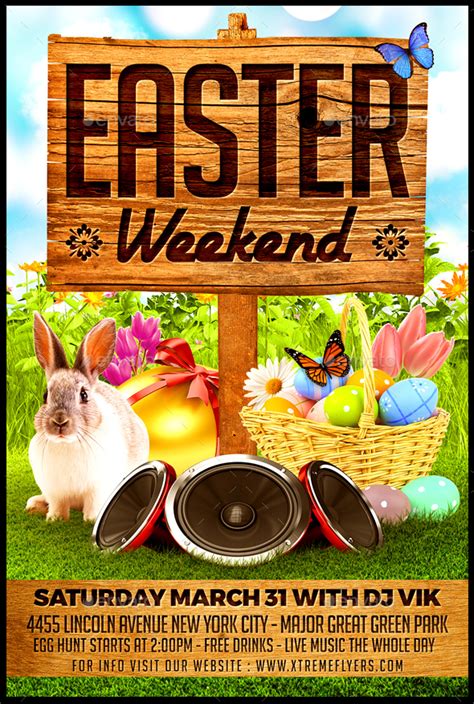 Happy Easter Event Flyer Free PSD Template 99Flyers Easter event