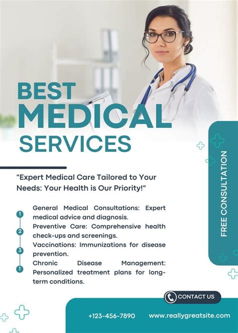 Medical Clinic Services Flyer PSDPixel