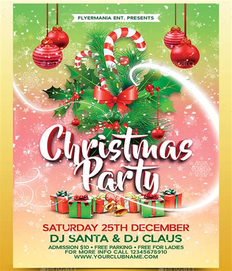Christmas Party Flyer Free PSD Mockup