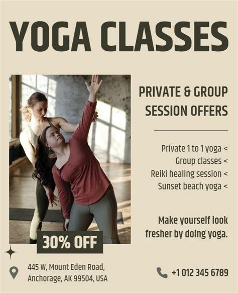 Yoga Class Flyer Flyer Template