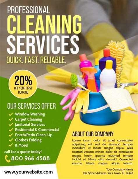 Flyers For Cleaning Business Templates