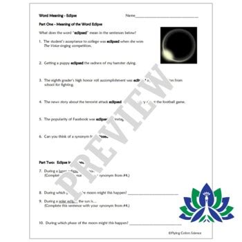Flying Colors Science Worksheet Answers