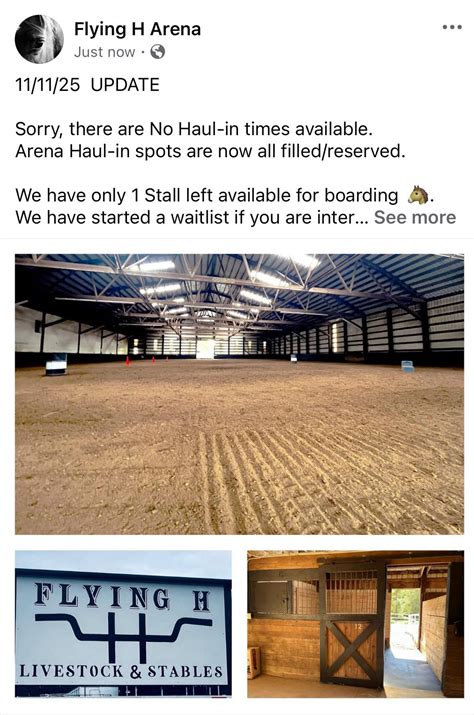 Flying H Stables Events 2024