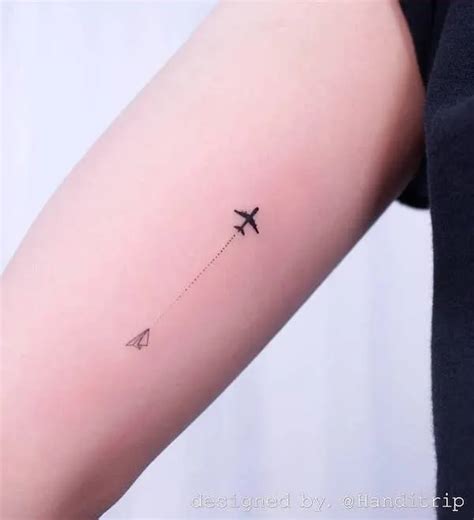 Flying Paper Airplane Tattoo
