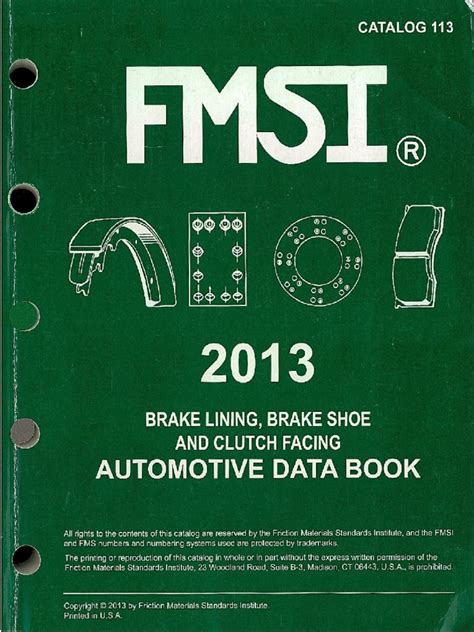 Fmsi Brake Catalogue