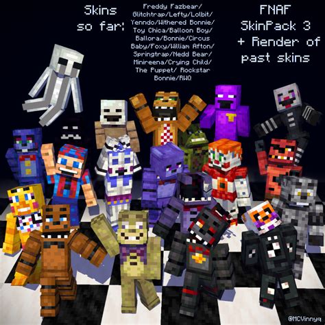 Unleash The Ultimate Nightmarish Thrill with FNAF Minecraft Skin Pack!