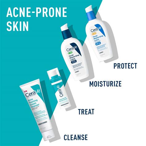 CeraVe Acne Foaming Cream Cleanser Acne Treatment Face Wash with 4