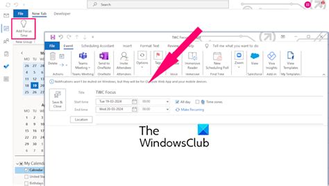 Focus time in Outlook